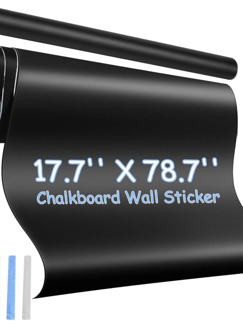 Chalkboard Wallpaper Peel and Stick, Blackboard Contact Paper, Self Adhesive Bla